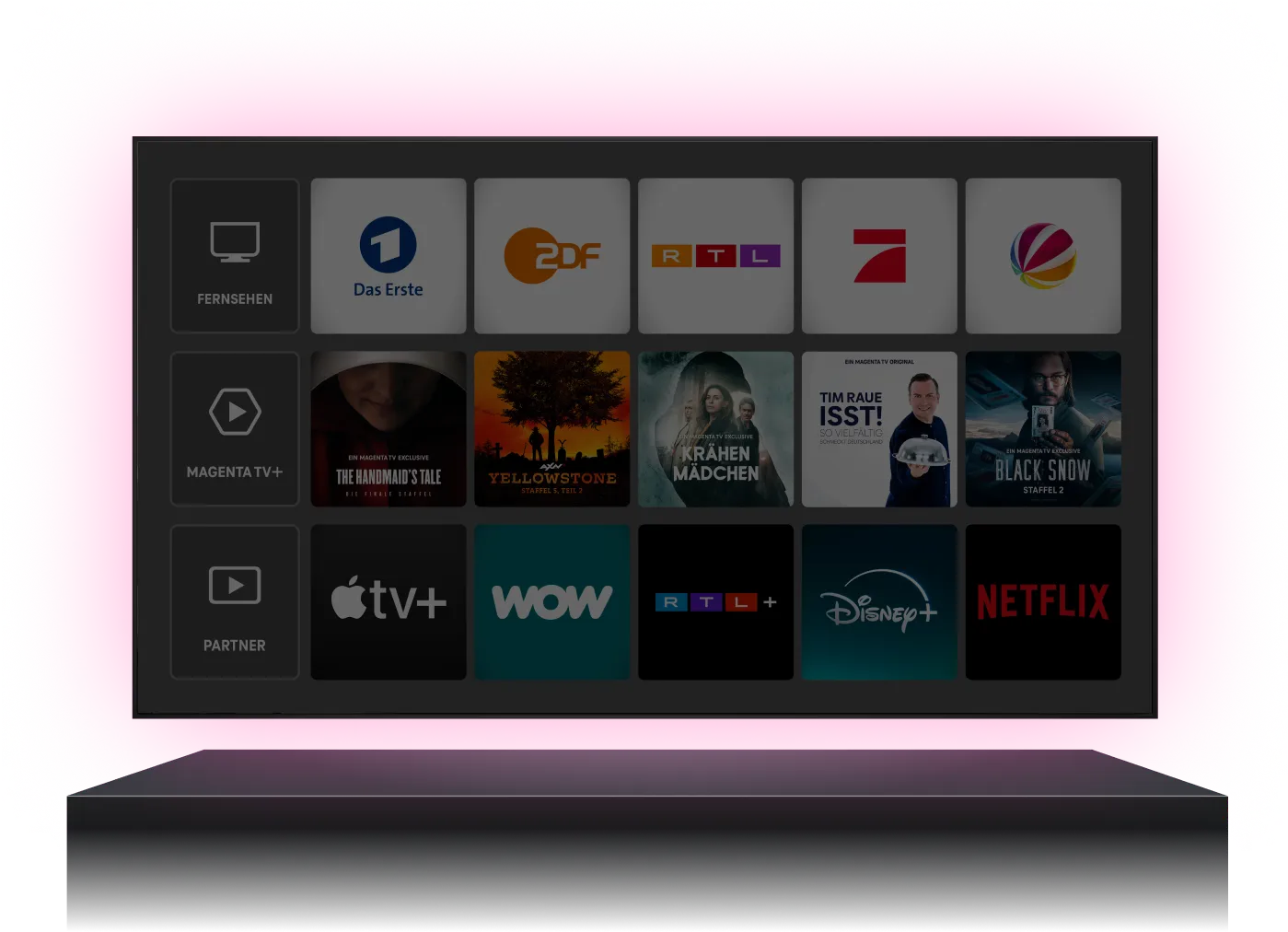 Darstellung von MagentaTV Inhalten